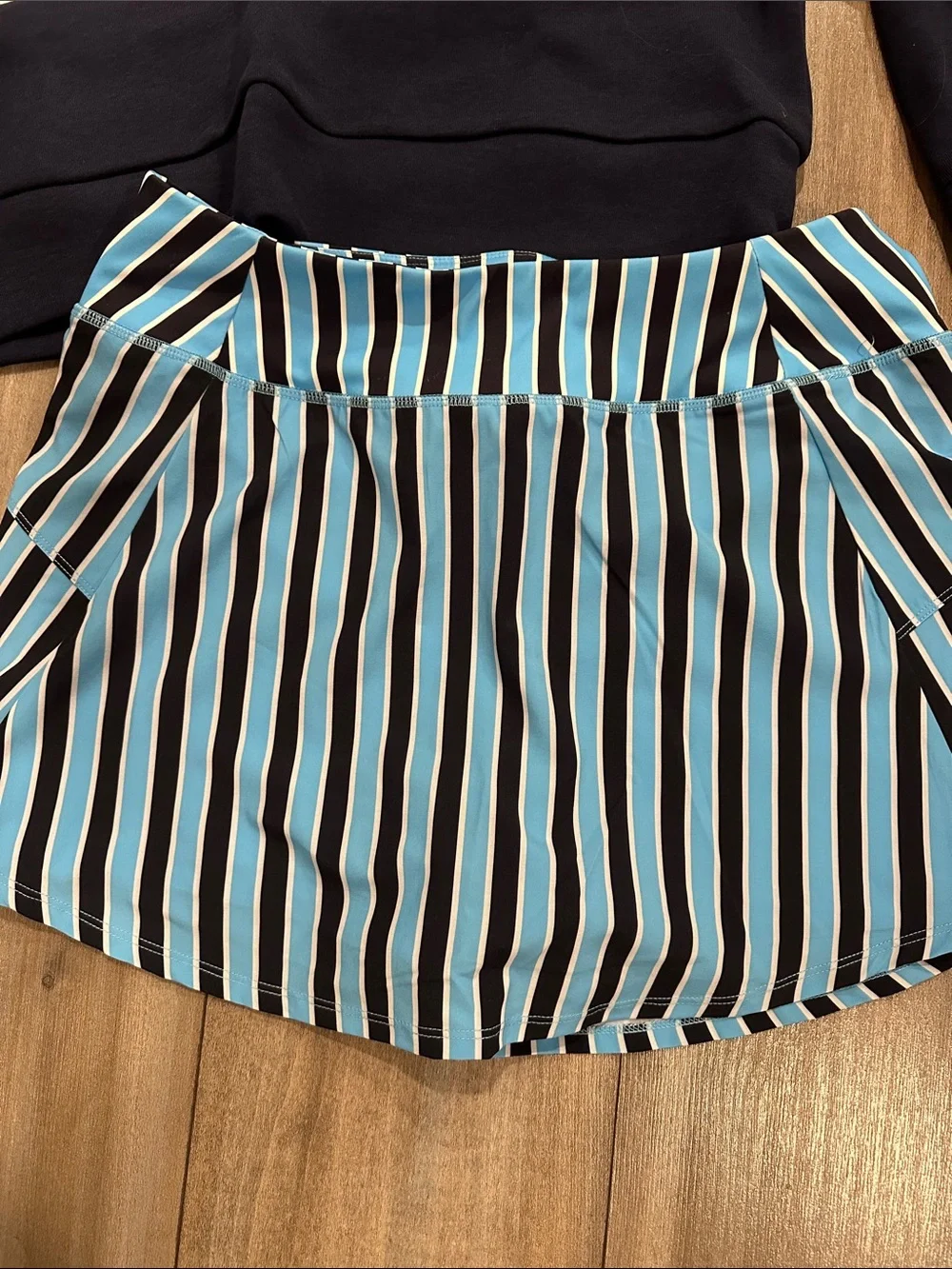 NWT Addison Bay Quarter Zip pullover and Striped Skort Set